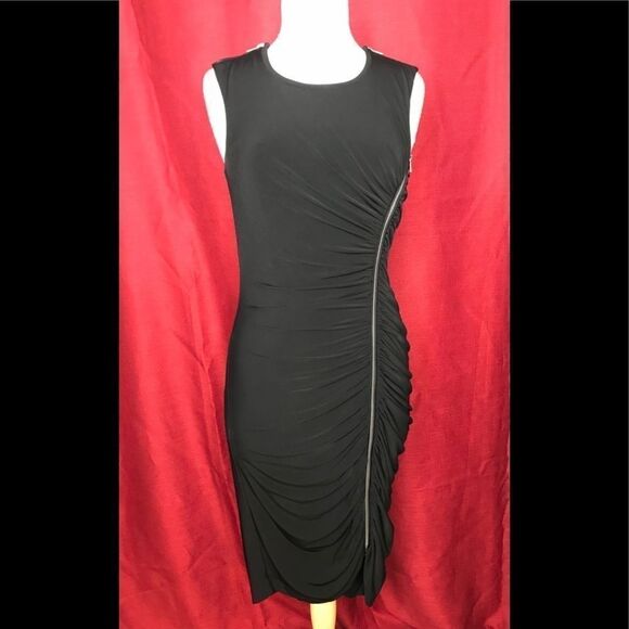 Marc New York Andrew Marc Black Zipper Dress S - Picture 1 of 9